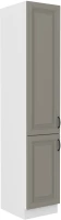 Wysoka szafka słupek do kuchni  STILO 40 DK-210 2 F Gliniasty Szary/Biały