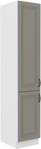 Wysoka szafka kuchenna słupek STILO 40 DK-210 2 F Gliniasty Szary/Biały