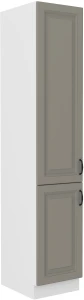 Wysoka szafka kuchenna słupek STILO 40 DK-210 2 F Gliniasty Szary/Biały