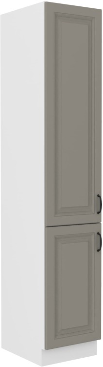 Wysoka szafka słupek do kuchni  STILO 40 DK-210 2 F Gliniasty Szary/Biały