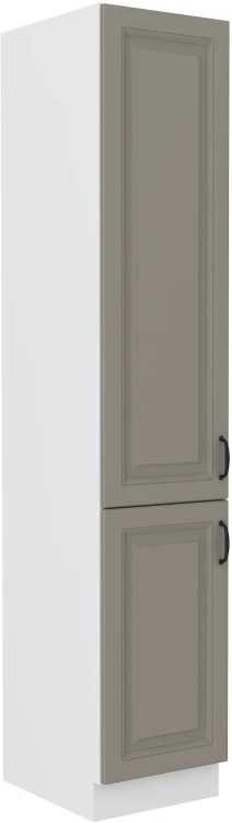 Wysoka szafka słupek do kuchni  STILO 40 DK-210 2 F Gliniasty Szary/Biały
