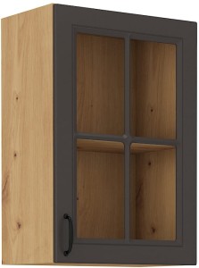 Szafka kuchenna wisząca górna z witryną STILO 40 GS-72 1F Grafit/Artisan