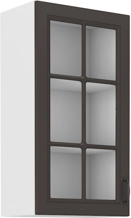 Szafka kuchenna wisząca witryna STILO 40 GS-90 1F Grafit/Biały