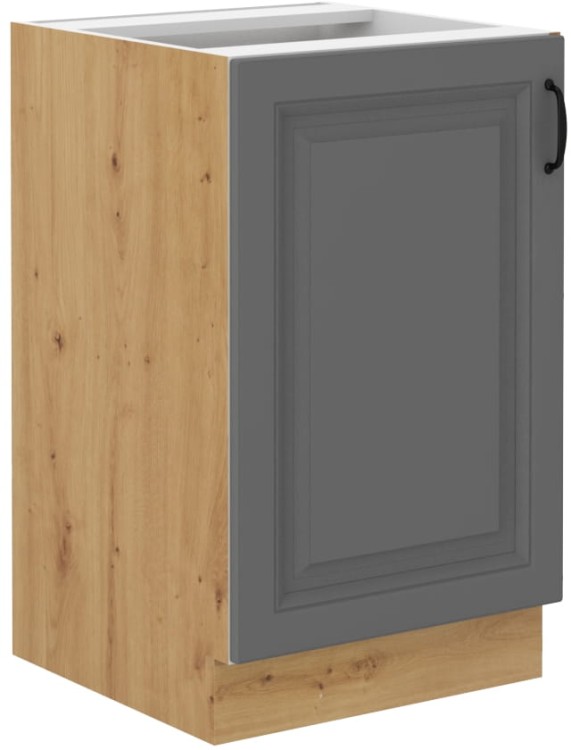 Szafka STILO 50 ZL 1F Szary/Dąb Artisan kuchenna pod zlew