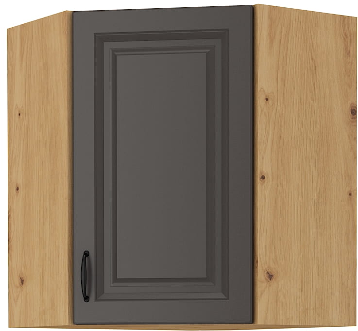 Szafka kuchenna STILO 58x58 GN-72 1 F wisząca górna narożna Grafit/Artisan