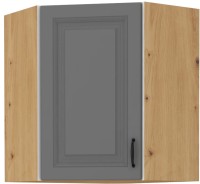 Wisząca szafka kuchenna górna narożna STILO 58x58 GN-72 1 F Szary/Dąb Artisan