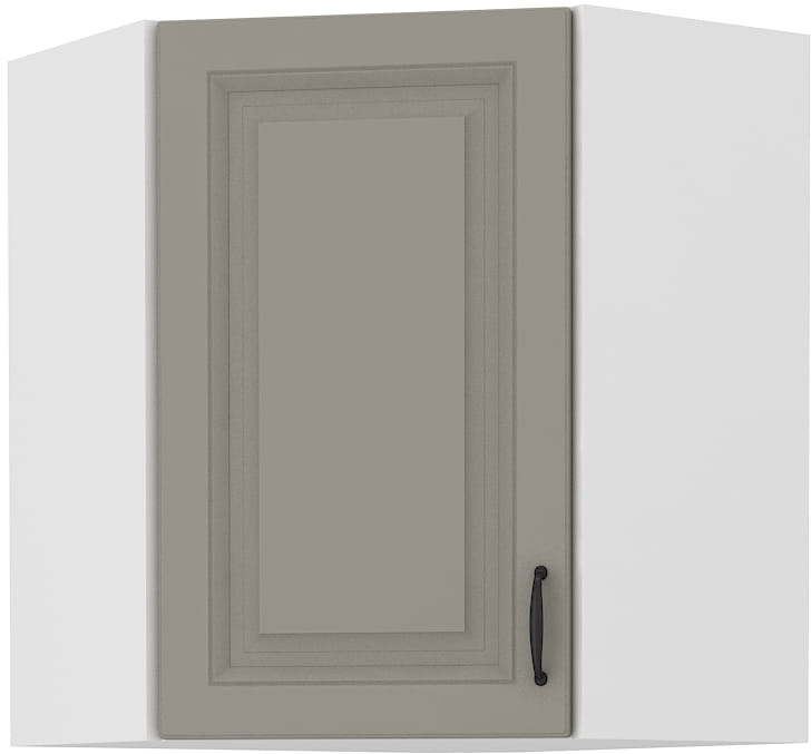 Szafka kuchenna wisząca górna STILO 58x58 GN-72 1 F narożna  Gliniasty Szary/Biały