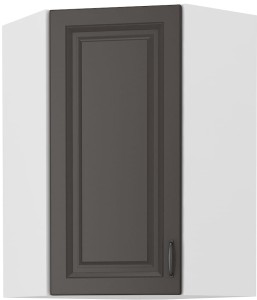 Szafka kuchenna wisząca górna narożna STILO 58x58 GN-90 1 F Grafit/Biały