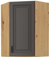 wisząca górna narożna szafka kuchenna STILO 58x58 GN-90 1 F Grafit/Artisan
