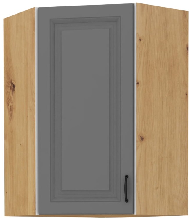 STILO 58x58 GN-90 1F Szafka kuchenna wisząca górna narożna Szary/Dąb Artisan