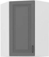 Szafka kuchenna STILO 58x58 GN-90 1F wisząca górna narożna Szary/Biały
