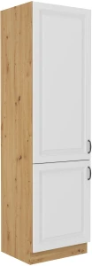 Wysoka szafka kuchenna słupek STILO 60 DK-210 2 F Biały/Dąb Artisan