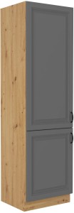 Wysoka szafka kuchenna słupek STILO 60 DK-210 2 F Szary/Dąb Artisan