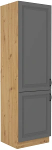 Wysoka szafka kuchenna słupek STILO 60 DK-210 2 F Szary/Dąb Artisan