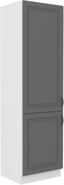 Wysoka szafka słupek STILO 60 DK-210 2 F Szary/Biały