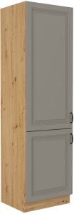 Wysoka szafka kuchenna słupek STILO 60 DK-210 2 F Gliniasty Szary/Dąb Artisan