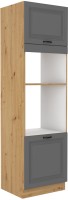 słupek na piekarnik i mikrofale STILO 60 DPM-210 2F Szary/Dąb Artisan