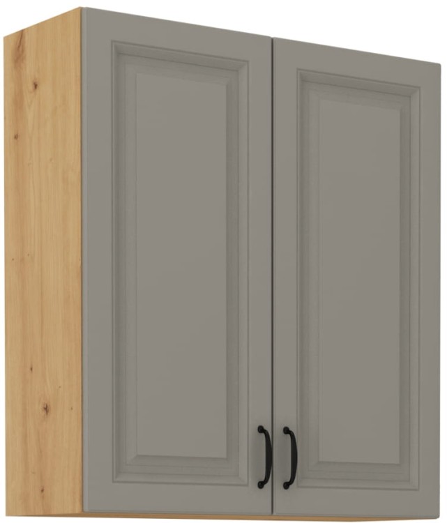 Szafka STILO 80 G-90 2F kuchenna wisząca górna  Gliniasty Szary/Dąb Artisan