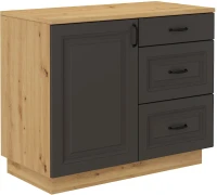 komoda Flawia GRAR 100 1D 3S z witryną 100 2D Grafit/Artisan