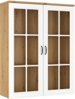 Kredens do jadalni Flawia witryna WHAR 100 2D Biały/Dąb Artisan nadstawka
