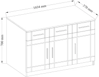 Komoda paris 3d Grafit/Dąb sonoma wymiary