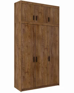 Szafa trzydrzwiowa Elena 3D DL03 z nadstawką NAEL DL03 Dąb Lefkas