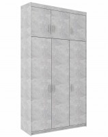 Szafa trzydrzwiowa Elena 3D BJ03 z nadstawką NAEL BJ03 Jasny Beton szafa z zestawu