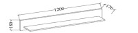 Półka na ścianę wisząca Flawia 120 cm Dąb Artisan wymiary - internetowy sklep meblowy BIRD Meble