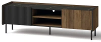 Szafka RTV pod telewizor w stylu LOFT Prestigo P7 w kolorze czarnym/orzech/San Sebastian
