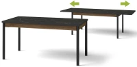 Rozłożony stół loft Prestigo P14 do salonu - internetowy sklep meblowy BIRD Meble