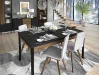 Aranżacja przedstawiająca stół rozkładany Prestigo P14 w salonie w stylu nowoczesnym/loft