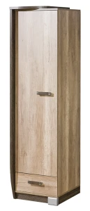 Szafa wąska jednodrzwiowa 50 cm z szufladą do salonu lewa Romero R17L 1D1S Dąb Canyon/Arusha
