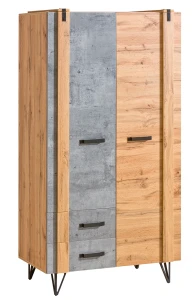 Szafa 90 cm do sypialni Lofter LO1 Beton Dąb Wotan