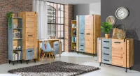Meble z kolekcji lofter w salonie z szafą L01