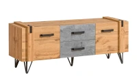Komoda RTV, szafka pod telewizor Lofter L07 dąb wotan/beton millenium