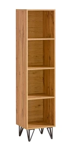 Otwarty Regał na książki do salonu i sypialni 35 cm Lofter LO10 Dąb Wotan