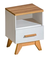 Szafka nocna z szufladą sypialniana 45 cm Sven SV15 w kolorze Dąb Nash/Sosna Andersen.
