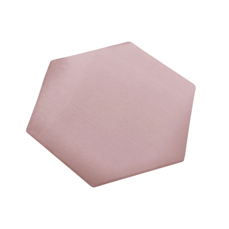 Panel ścienny tapicerowany 3D 35x45 Plaster miodu/Heksagon wezgłowie w kolorze różowym.