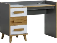Biurko 120cm do pokoju młodzieżowego Werso W8 Dąb Riveria Biały Antracyt