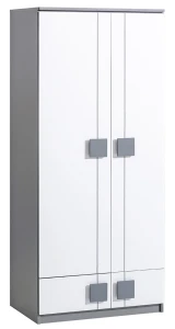 Szafa 80 cm Gumi do pokoju młodzieżowego G1 Biały/ Antarcyt