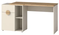 Lewostronne biurko pod komputer do biura lub pokoju dziecięcego Melo ME8 w kolorze Cashmere Dąb Artisan.