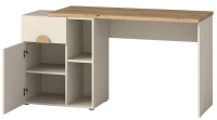 Biurko pod komputer z otwieranymi drzwiczkami Melo ME8 w kolorze Cashmere Dąb Artisan.