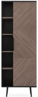 Regał do pokoju lub salonu otwierany 70 cm Pinelli PN-03 w kolorze Czarny grafit/Captains Deck.
