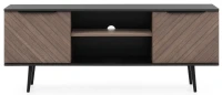 Szafka RTV do salonu o długości 150 cm Pinelli PN-04 w kolorze Czarny grafit/Captains Deck.