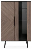 Otwierana witryna do salonu 90 cm Pinelli PN-05 w kolorze Czarny grafit/Captains Deck