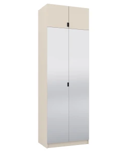 Szafa z LUSTRAMI i nadstawką 80 cm do garderoby modułowej Foxen Cashmere