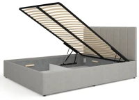 Łóżko dwuosobowe z materacem 160x200 Mossa MO12 Szare