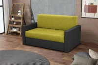 Sofa fotel amerykanka z funkcją spania Tedi 2 Czarna/Zielona