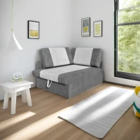 Sofa narożna z funkcją spania 90x200 Maxi Grafit/Szary