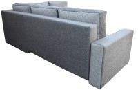 Sofa narożna z funkcją spania i pojemnikiem Detroid szary/grafit wolnostojący- internetowy sklep meblowy Bird Meble